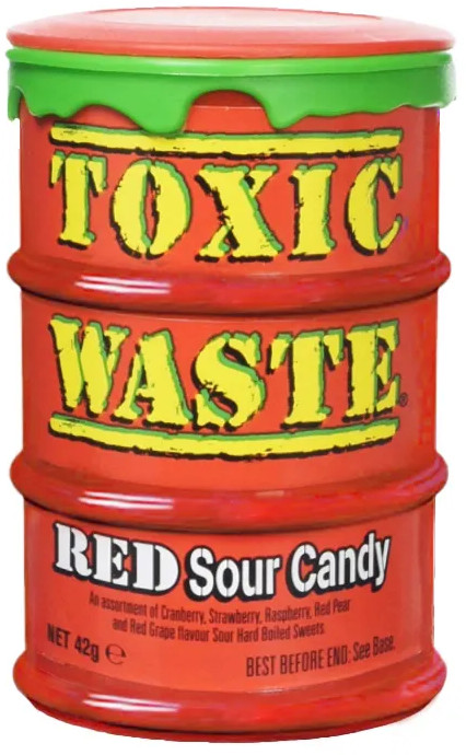 Конфеты с кислым вкусом «Red» | Toxic Waste