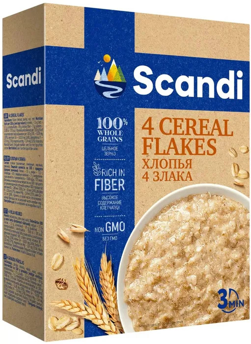 Хлопья «4 злака» | Scandi