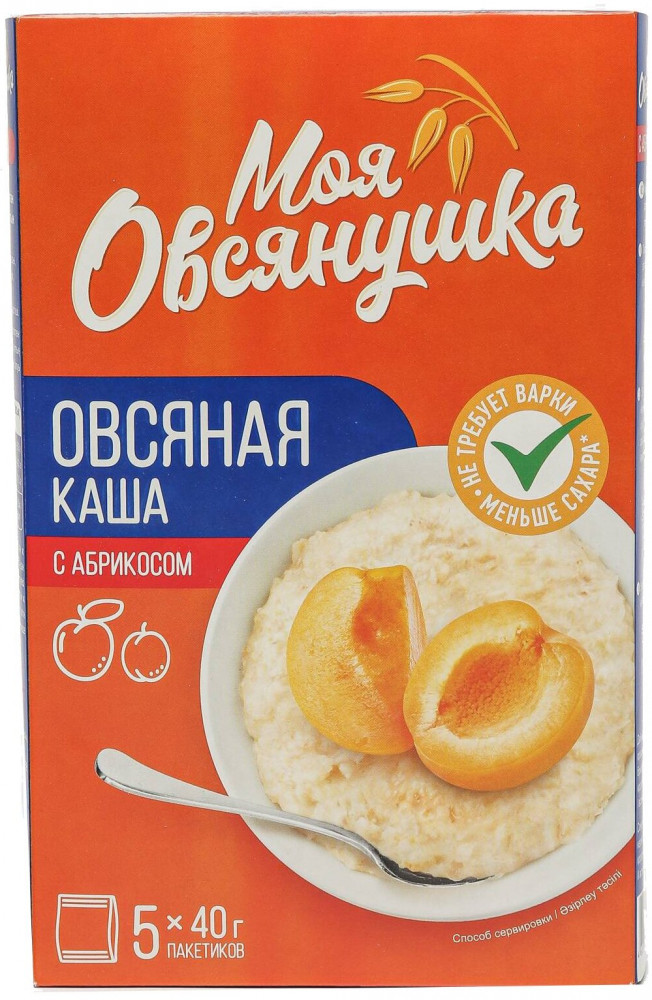 Каша овсяная «С абрикосом» | Моя овсянушка | Увелка