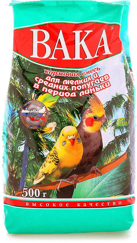Корм для мелких и средних попугаев в период линьки | ВАКА