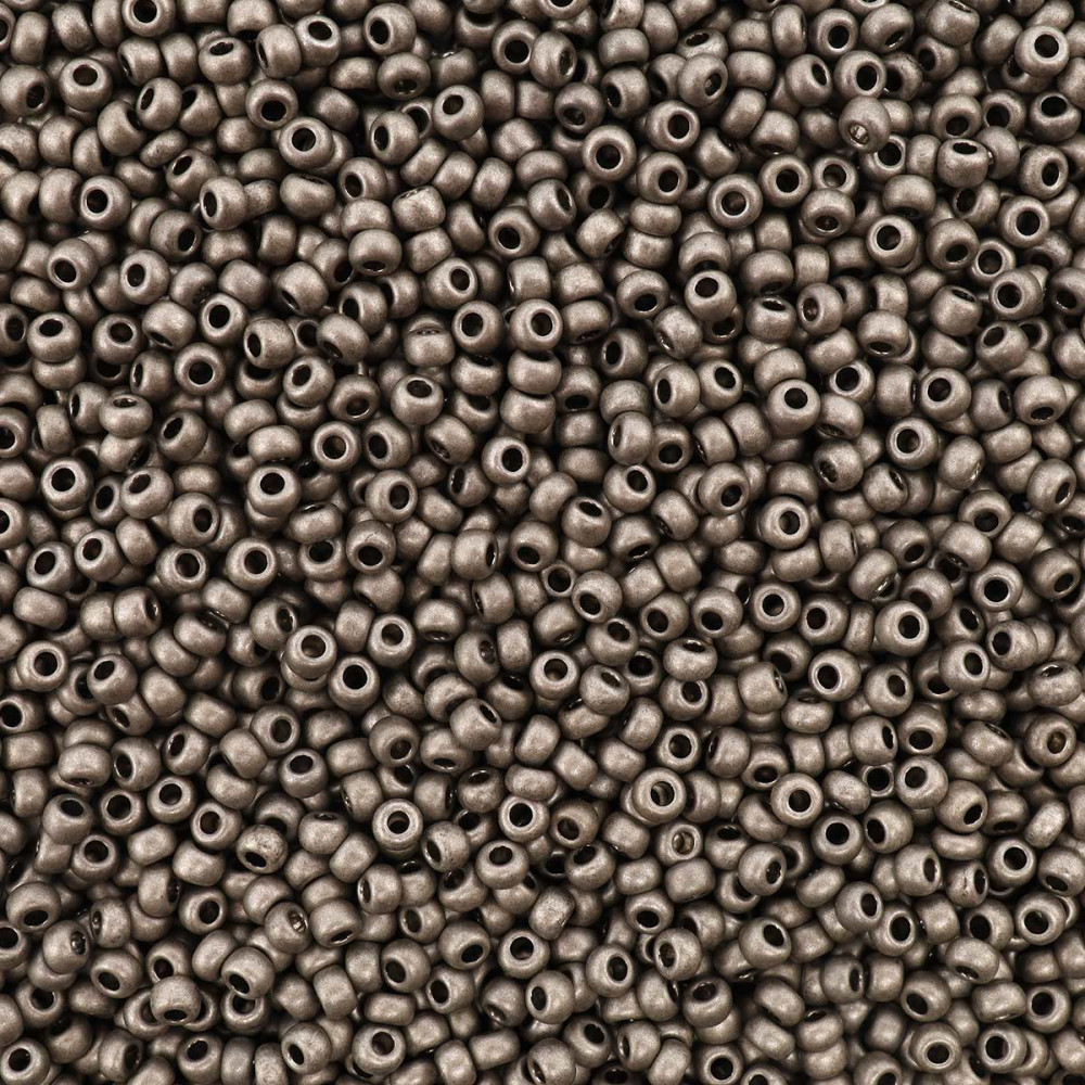 Бисер металлик матовый, цвет 18549 М бронзово-серый | Preciosa