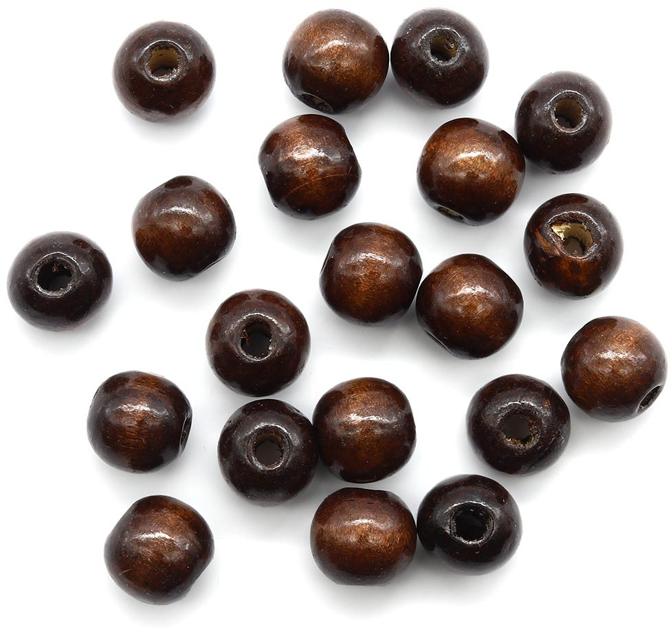 Бусины деревянные, цвет темно-коричневый | Astra&Craft
