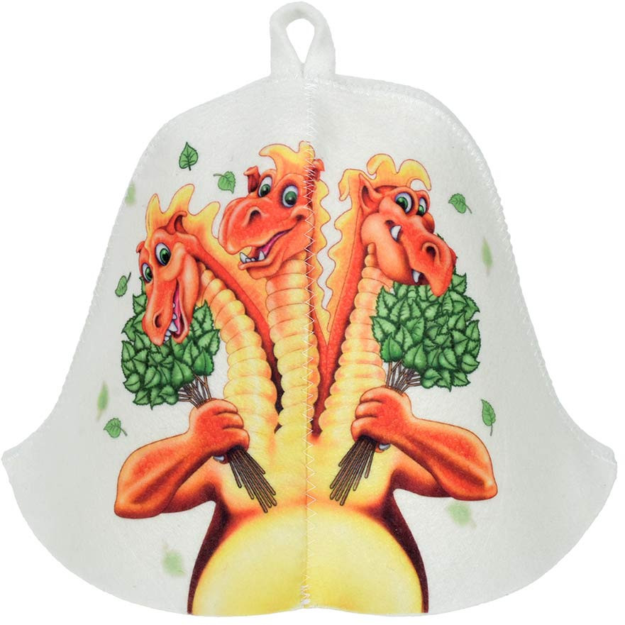 Шапка банная «Змей Горыныч» | Войлок шапки | Hot Pot