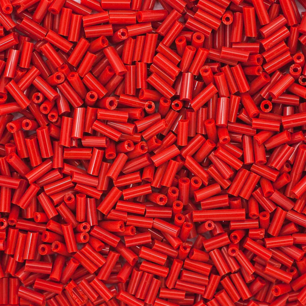 Стеклярус непрозрачный, цвет 45 красный | Astra&Craft