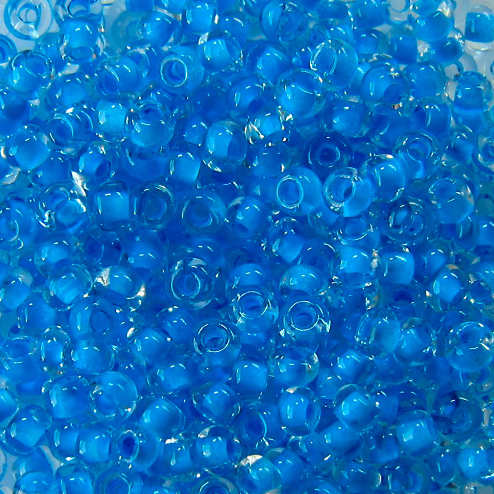 Бисер прозрачный с цветным центром, цвет 38336 голубой | Preciosa