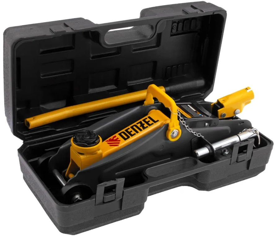 Домкрат гидравлический подкатной с фиксатором | Denzel