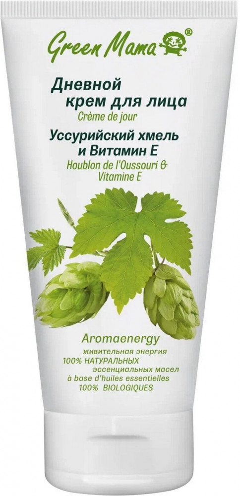 Крем для лица дневной антивозрастной «Уссурийский хмель и витамин Е» | Green Mama