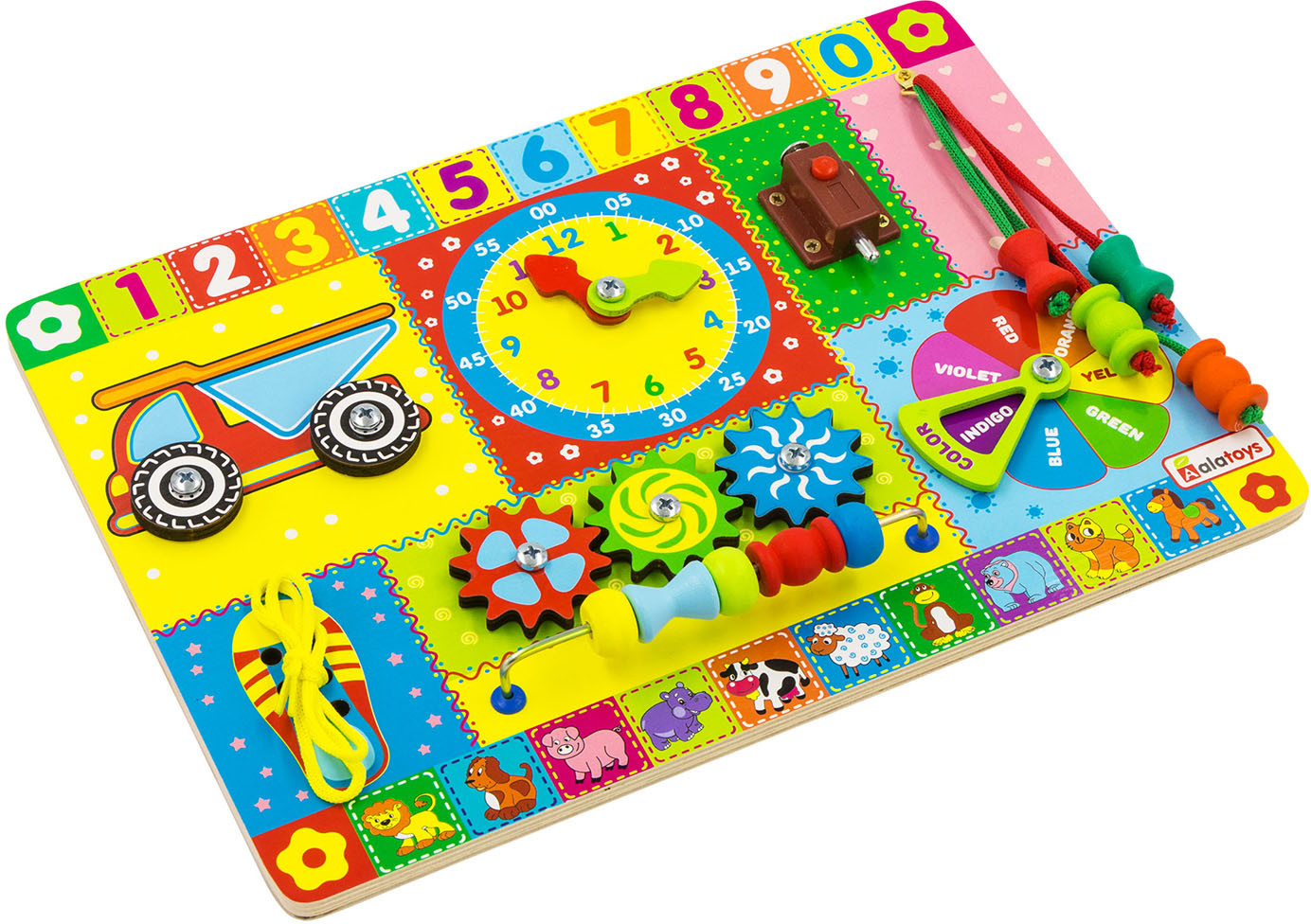 Бизиборд «Numbers and Colors» | Alatoys
