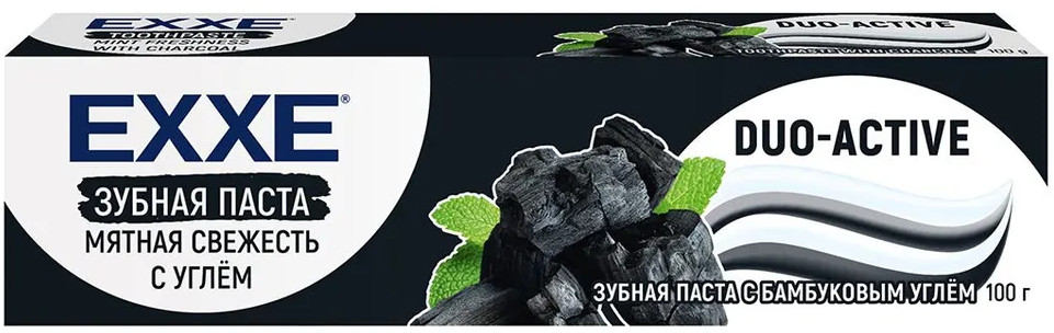 Зубная паста «Мятная свежесть с углем» | EXXE