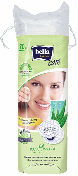 Диски ватные с экстрактом алоэ | Bella