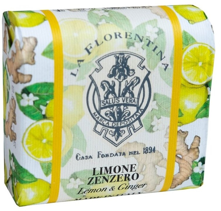 Мыло туалетное Lemon and ginger «Лимон и имбирь» | La Florentina