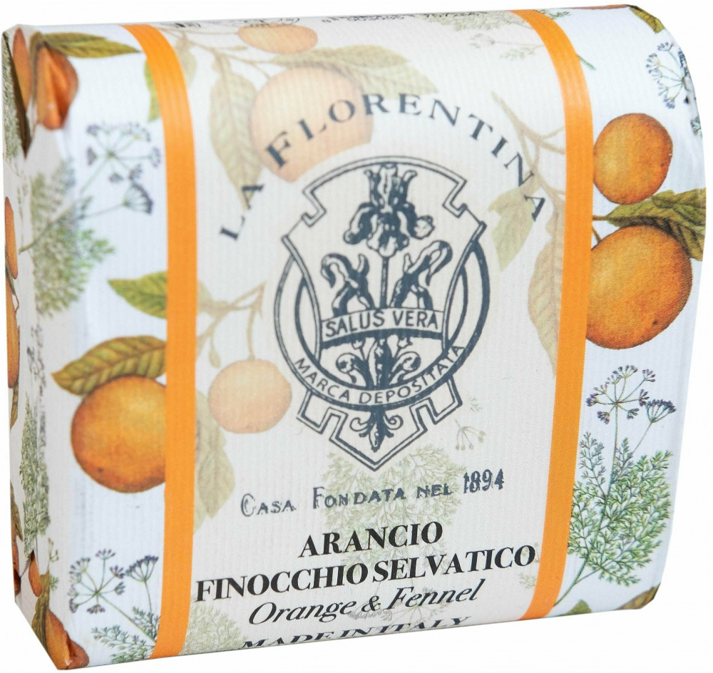 Мыло туалетное Orange and wild fennel «Апельсин и дикий фенхель» | La Florentina