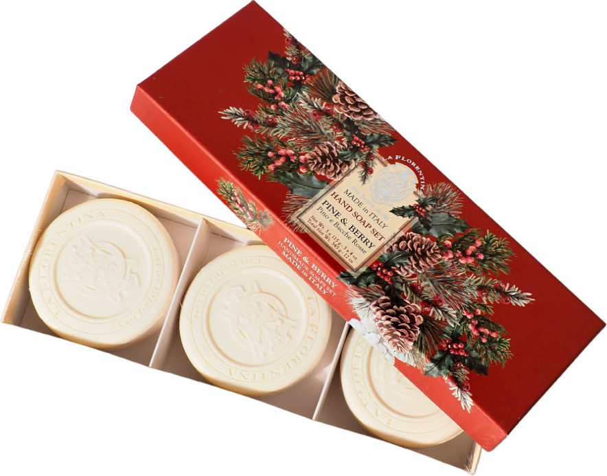 Набор мыла Pine and Berry «Сосна и Ягоды» | Новогодняя серия | La Florentina