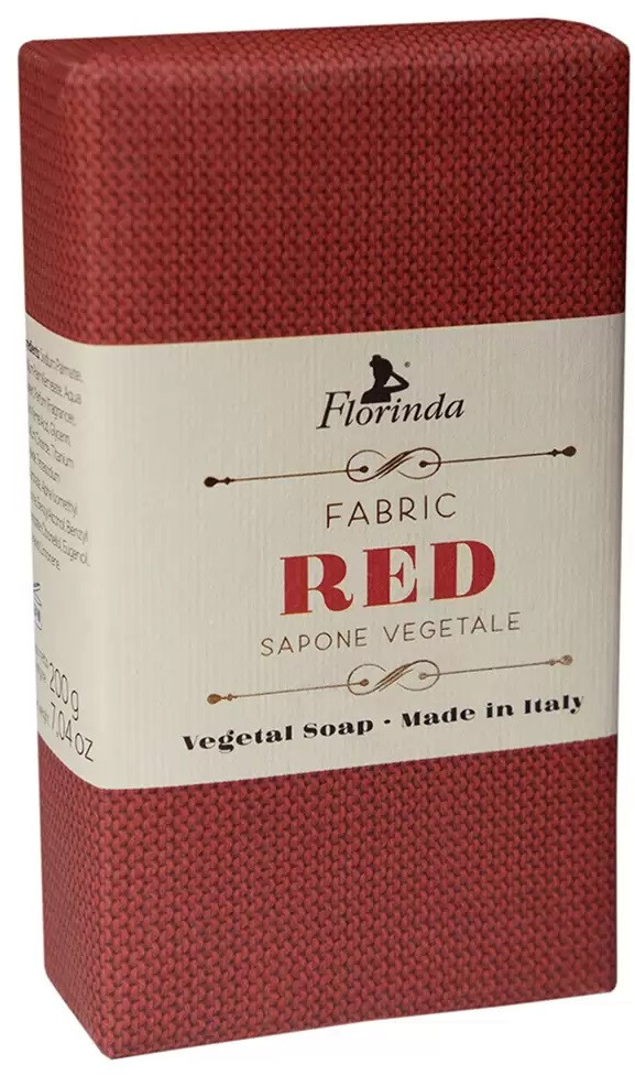 Мыло туалетное «Fabric red, алая парча» | Итальянские ткани | Florinda