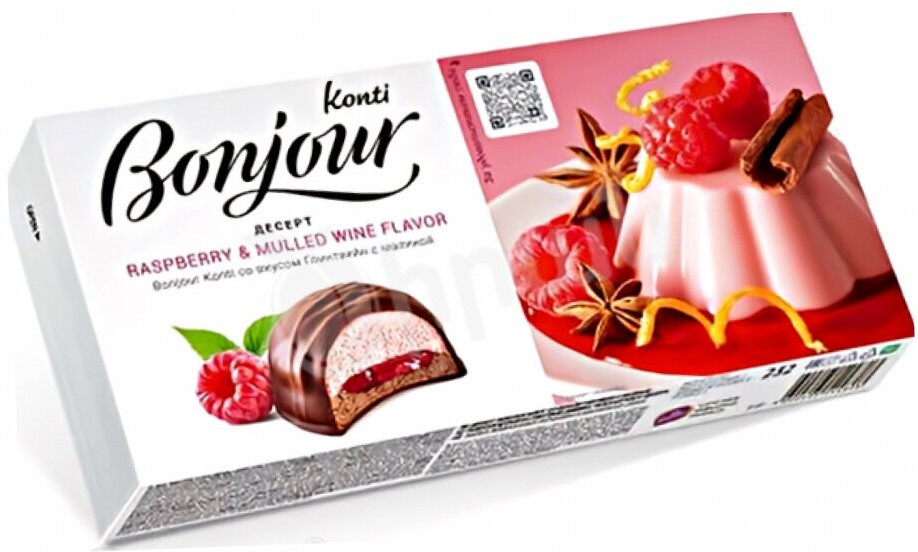 Десерт со вскусом глинтвейна с малиной «Bonjour» | Konti