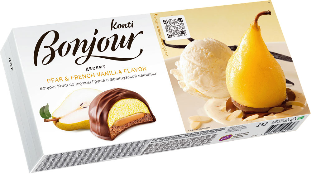 Десерт со вкусом груши и ароматом ванили «Bonjour» | Konti