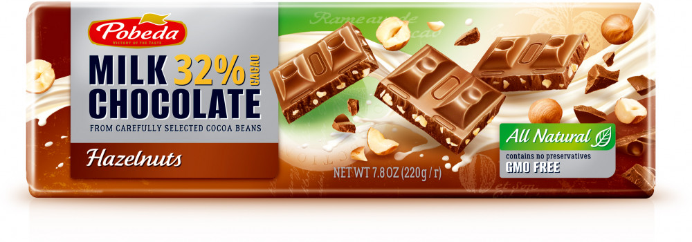 Шоколад молочный с орехом «Milk Chocolate 32% Cacao» | Победа