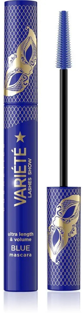 Тушь для ресниц удлиняющая, оттенок Синий | Variete lashes show | Eveline Cosmetics