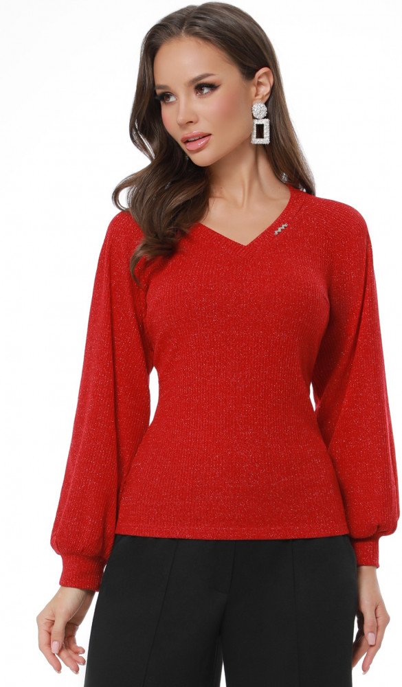 Джемпер с пышными рукавами женский | DStrend