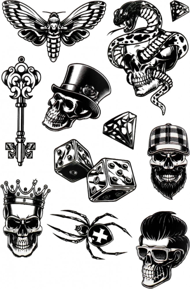 Татуировка на тело «Черепа»