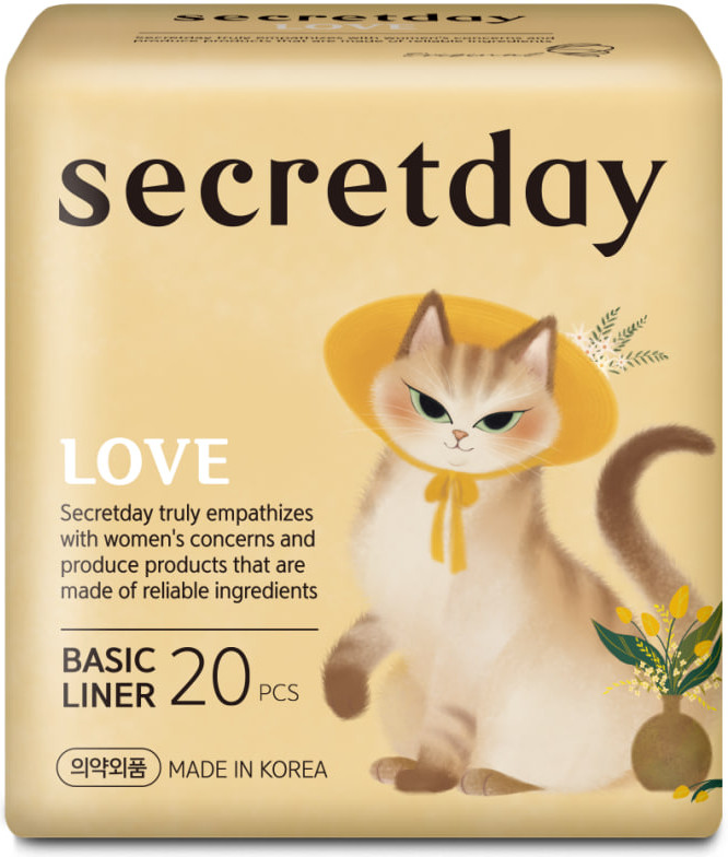 Прокладки женские ежедневные «Basic Liner» | Love | SecretDay
