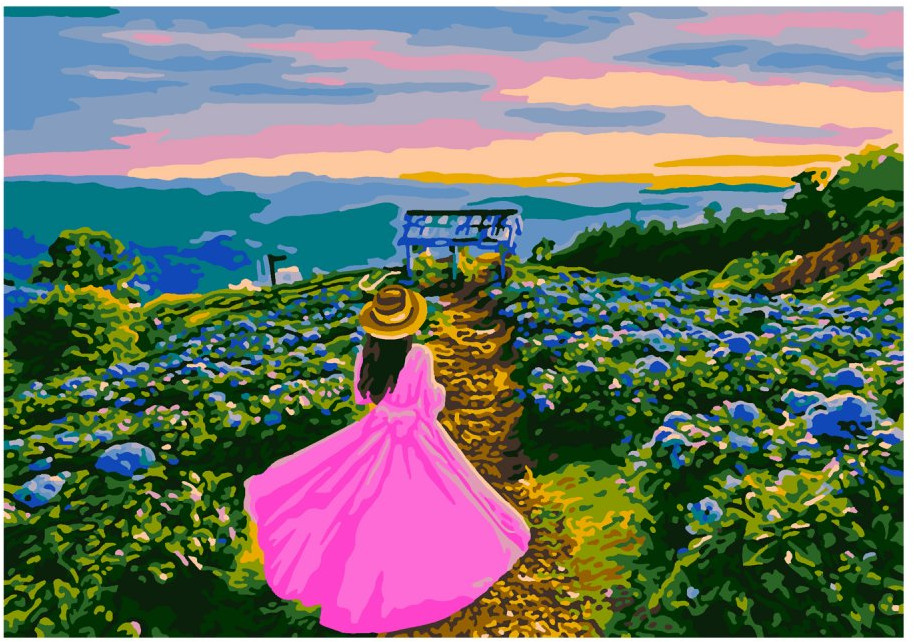 Картина по номерам «На закате» | Lori