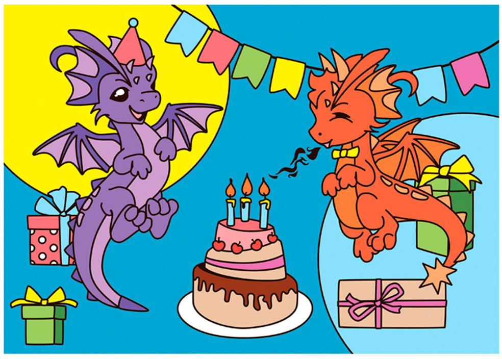 Картина по номерам «С Днём рождения!» | Новый год 2024 | Lori