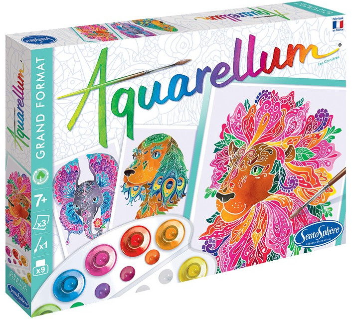 Набор раскрасок акварельных «Химеры» | Акварельная раскраска | SentoSphere