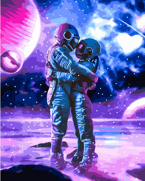 Картина по номерам «Космическая любовь» | Арт Фея