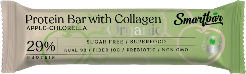 Батончик протеиновый «Яблоко и хлорелла» | Organic | Smartbar