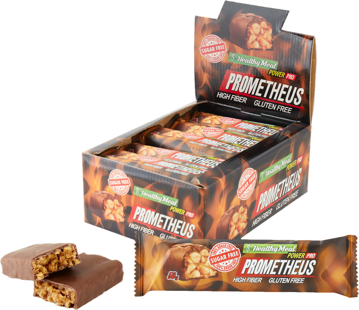 Набор батончиков глазированных с арахисом и карамельной нугой «Prometeus» | Power Pro