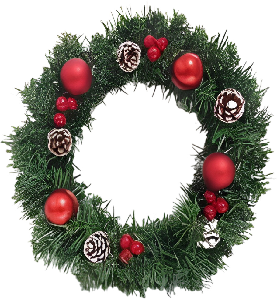Венок хвойный «Елочные шарики»