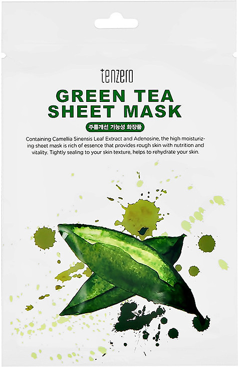 Маска для лица успокаивающая с зеленым чаем «Green tea» | Tenzero