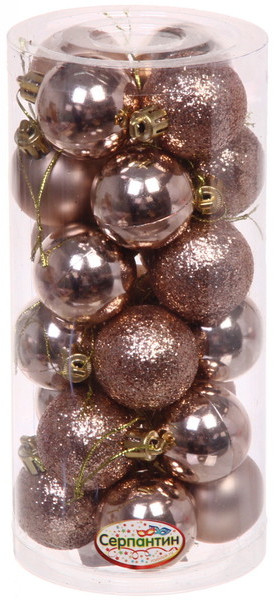 Набор шаров ёлочных «Микс фактур» | Серпантин