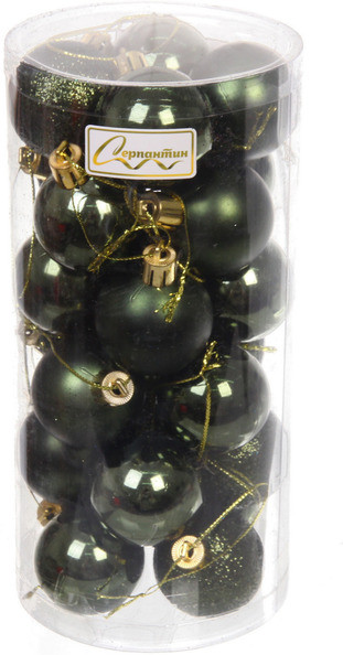 Набор шаров ёлочных «Микс фактур» | Серпантин