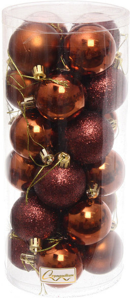 Набор шаров ёлочных «Микс фактур» | Серпантин