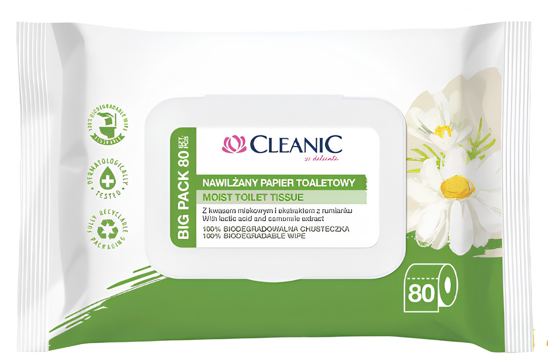 Бумага туалетная с ромашкой | Cleanic