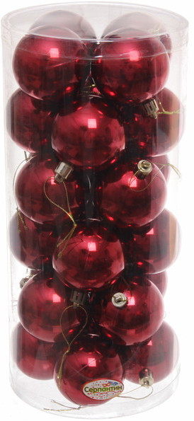 Набор шаров ёлочных «Глянец» | Серпантин