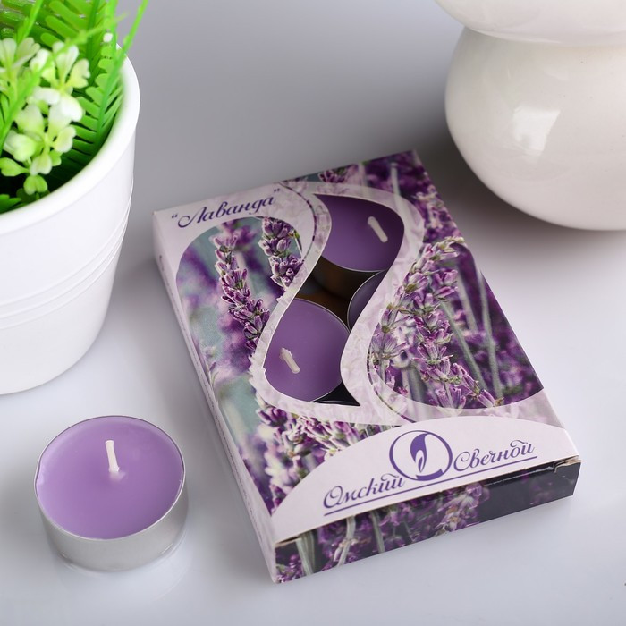 Набор свечей чайных «Лаванда» | Омский свечной завод