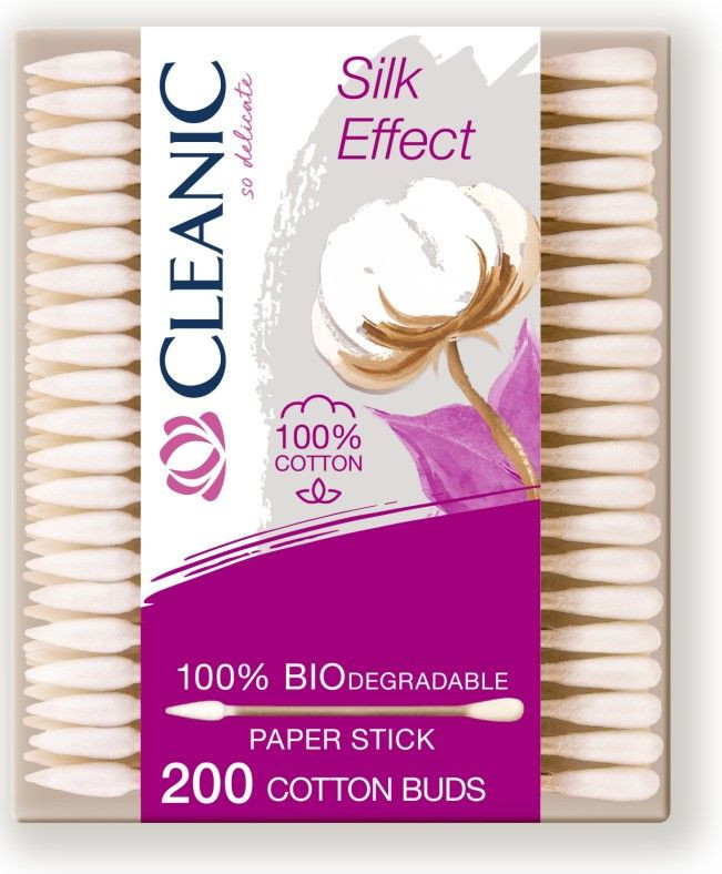 Палочки ватные «Silk effect» | Cleanic