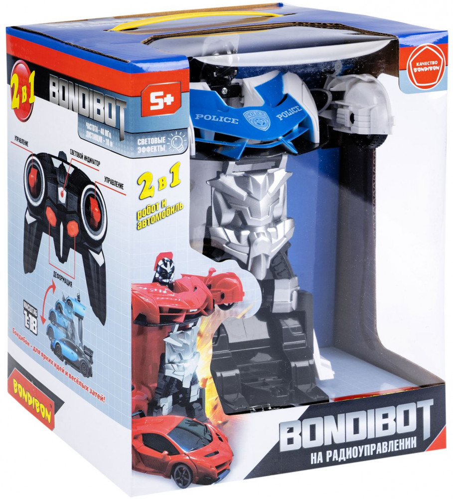 Трансформер на радиоуправлении «Робот-автомобиль Police» | Bondibot | Bondibon