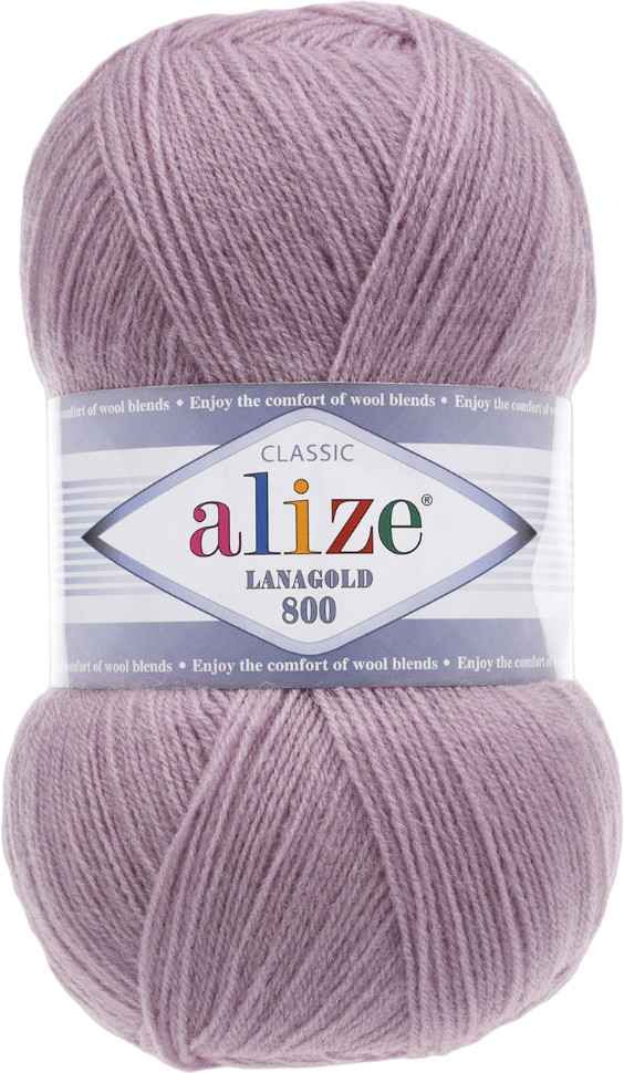 Пряжа для вязания «Lanagold 800», 505 Пепельно-сиреневый | Lanagold | Alize