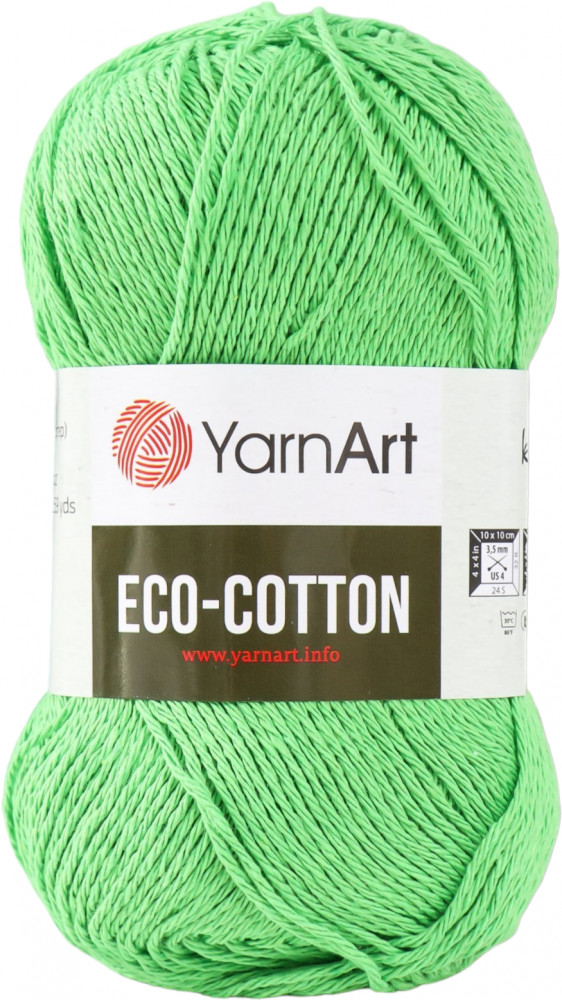 Пряжа для вязания «Eco Cotton», 802 Яркая зелень | YarnArt