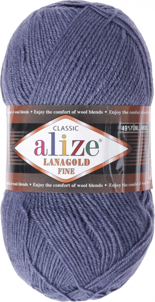 Пряжа для вязания «Lanagold fine», 203 Джинсовый меланж | Lanagold | Alize