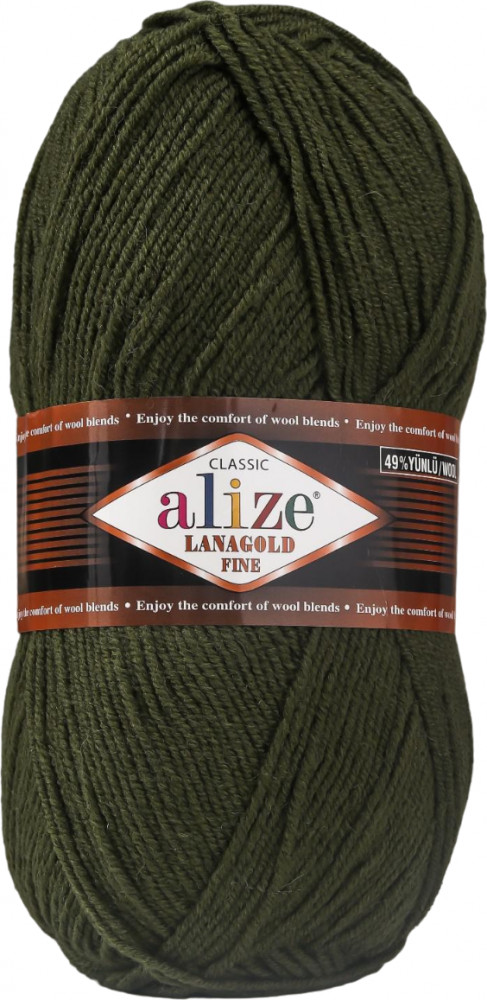 Пряжа для вязания «Lanagold fine», 29 Хаки | Lanagold | Alize