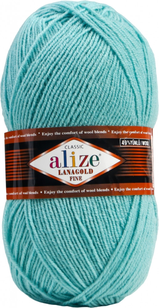 Пряжа для вязания «Lanagold fine», 462 Морская зелень | Lanagold | Alize