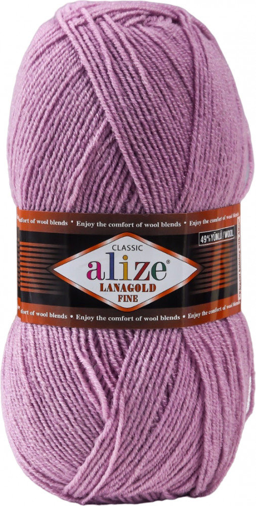 Пряжа для вязания «Lanagold fine», 505 Пепельно-сиреневый | Lanagold | Alize