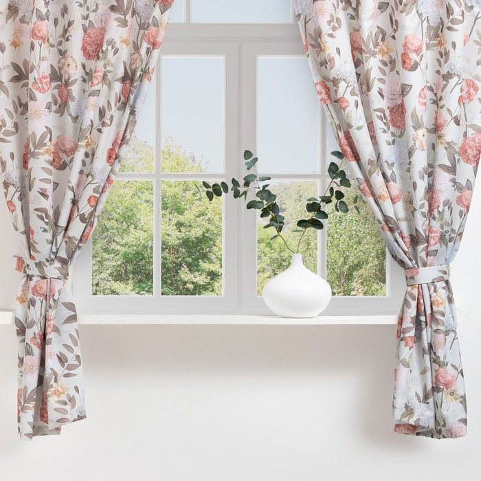 Комплект штор для кухни с подхватами «Цветущий сад» | Цветочный сад | Этель