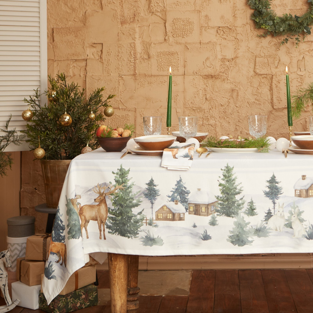 Комплект столового белья | Forest animals | Этель