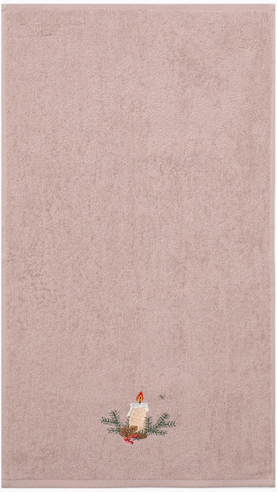 Полотенце махровое «Рождественская свеча» | Новогодние сувенирные полотенца | Этель